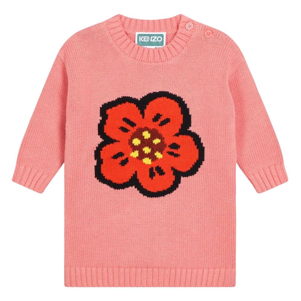 Kenzo Women's Pink Boke Flower Knitted Dress In