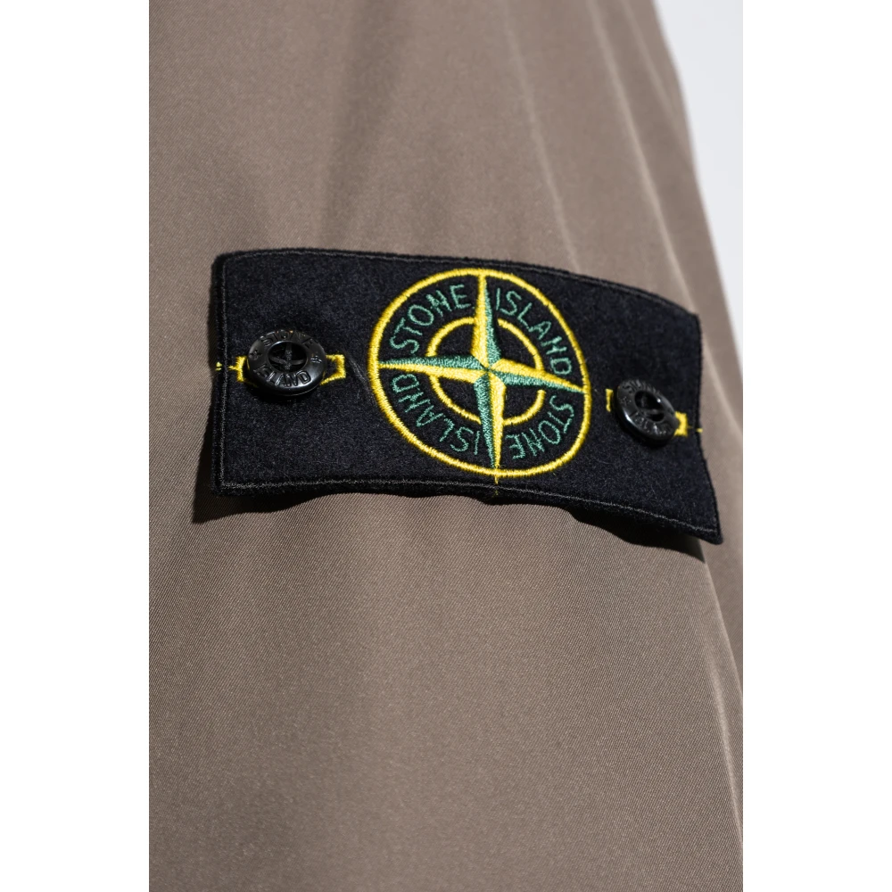 Stone Island Jas met logo Brown Heren