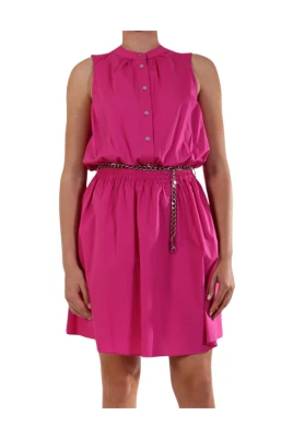 Stretch Cotton Poplin Mini Dress