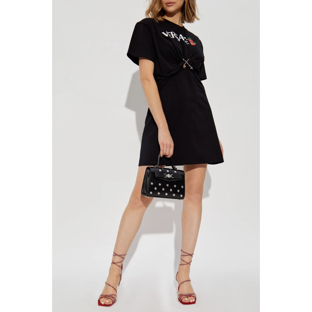 Versace T-shirt stijl jurk Black Dames
