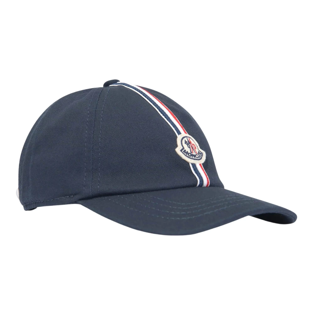 Moncler Men's Blue Logo Baseball Cap