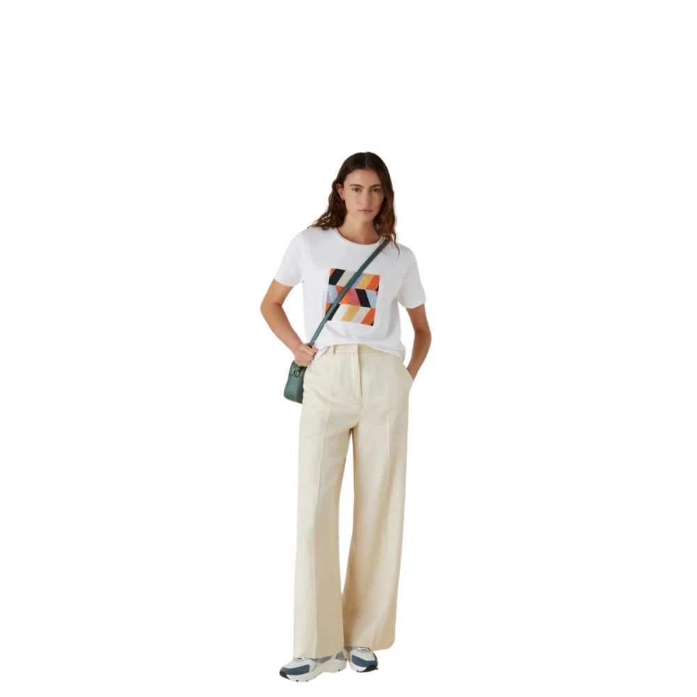 Marella Brezza Casual T-shirt White Dames