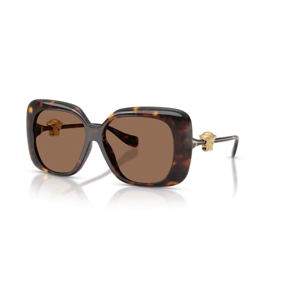 Versace Brown Ve4499u 108/73 Woman Sunglasses Injected Turtle Squared Normal - Image 4