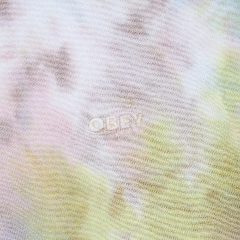 Obey Tie-Dye Crewneck Sweatshirt Lichtgewicht Fleece Multicolor Heren