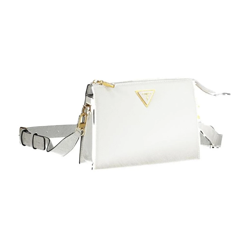 Guess Witte Handtas met Meerdere Compartimenten White Dames