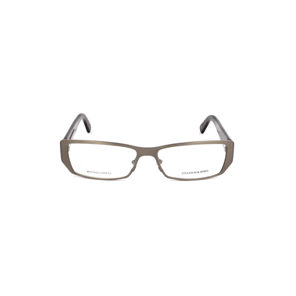 Bottega Veneta Women's Gray Glasses, One Size, Silver Titanium Frames With Dial