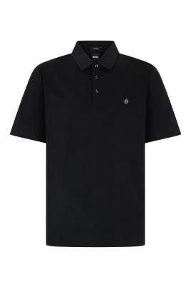 Polo i merceriserad bomull med Double B-monogram