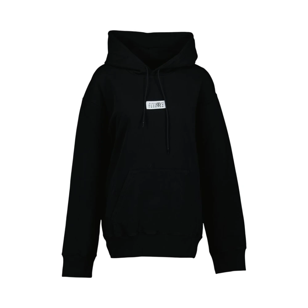Mm6 Maison Margiela Men's Black Numeric Sweatshirt - Hoodies - L - Sweatshirts & Hoodies
