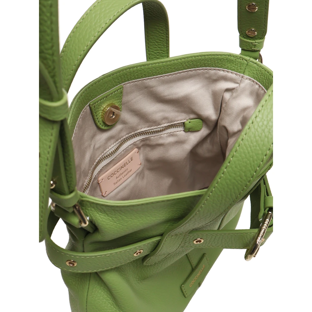 Coccinelle Groene Bucket Bag met Decoratieve Riem Green Dames