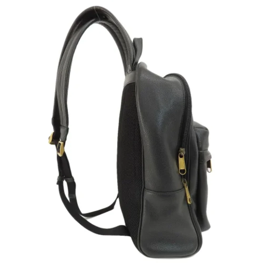 Gucci Vintage Pre-owned Leather backpacks Black Dames