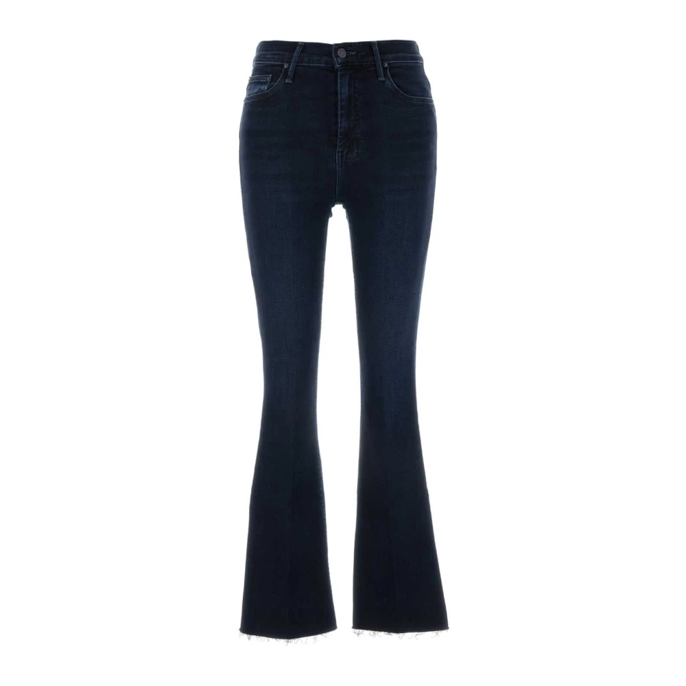 Mother Donkerblauwe Denim Weekender Fray Jeans Blue Dames