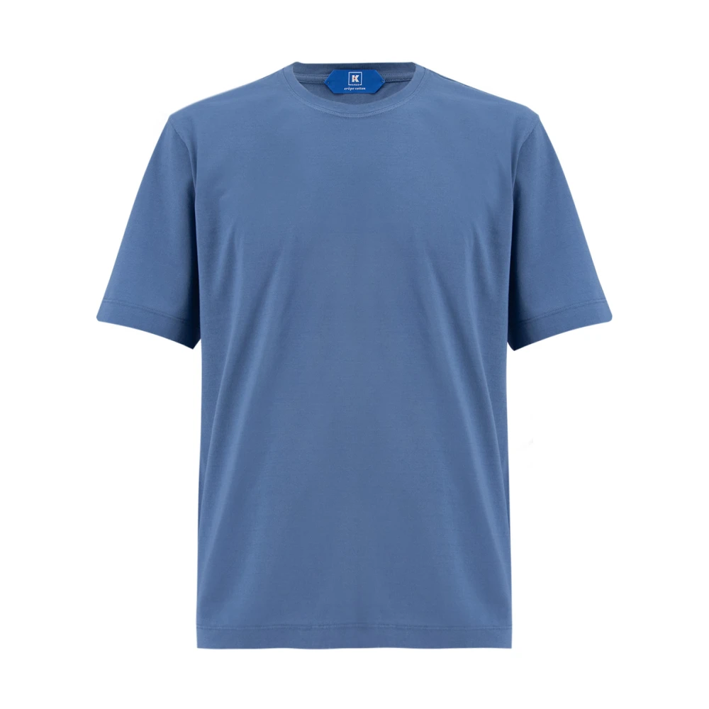 Kired Navy Blauw Klassiek T-shirt voor Heren Blue Heren