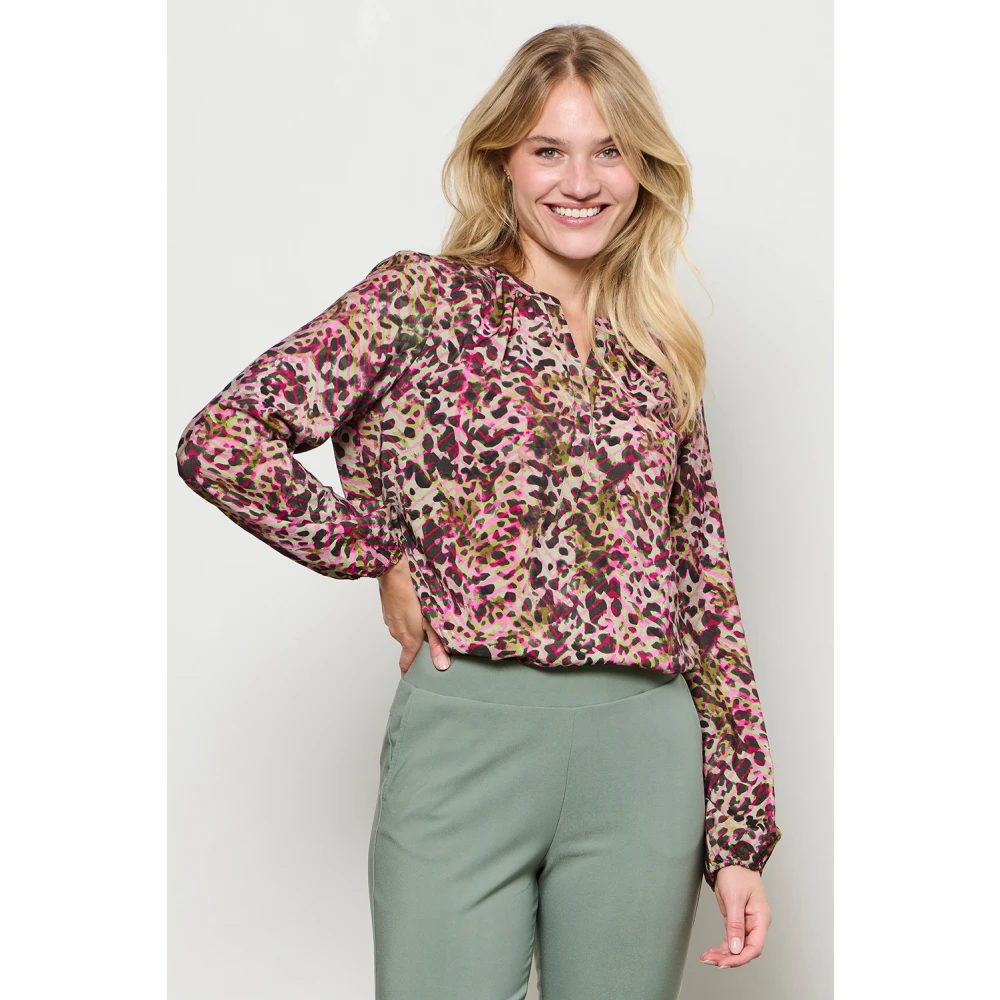 &Co Woman Wijde Broek Zomerse Stijl Green Dames