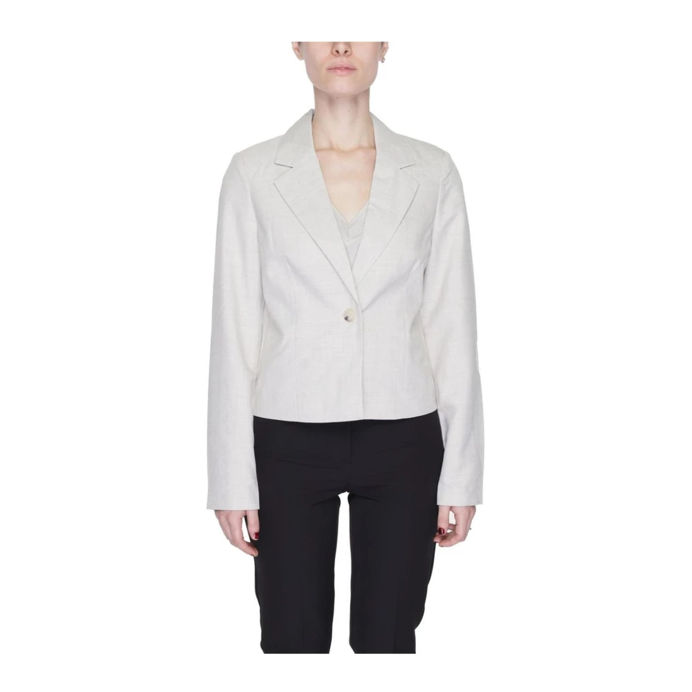 Vero Moda Women's Gray Polyester Blazer Jacket Collection