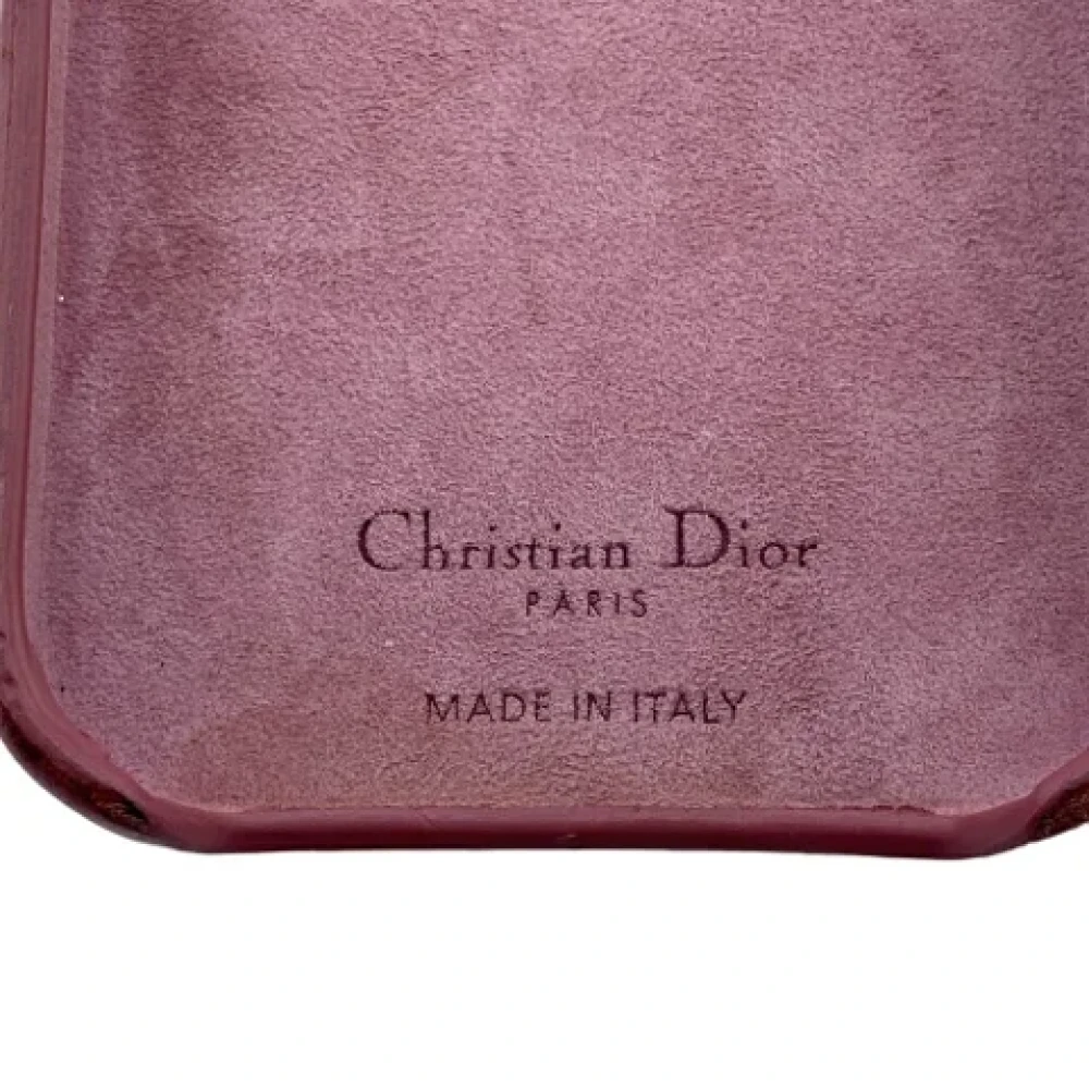 Dior Vintage Pre-owned Leather home-office Pink Dames