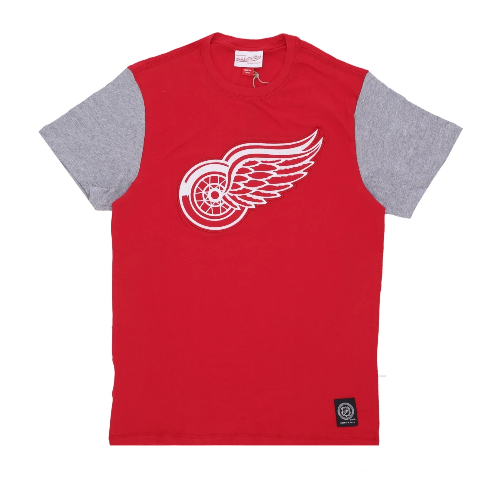 Mitchell & Ness NHL Kleurblokkerend T-shirt Detred Red Heren