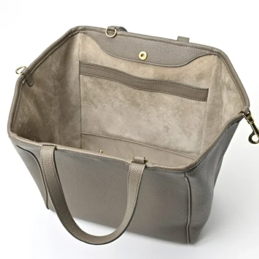 Celine Vintage Pre-owned Leather totes Gray Dames