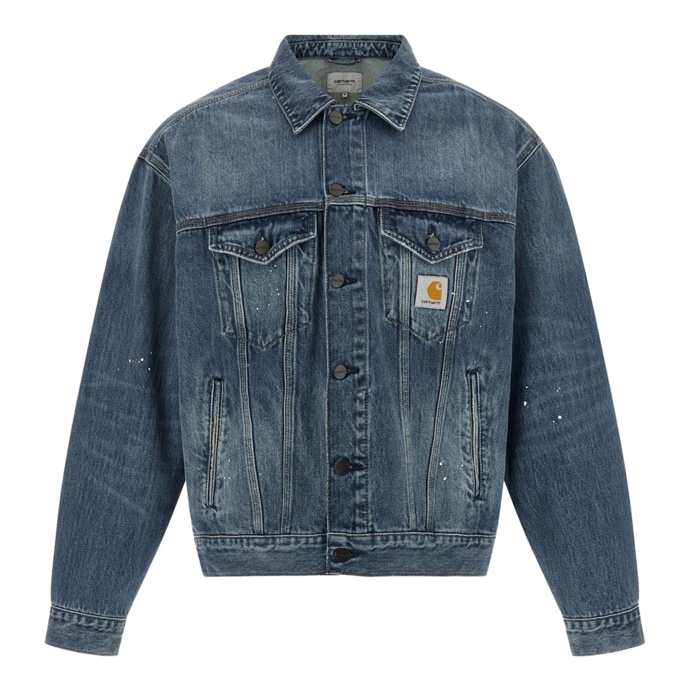 Carhartt Wip Men's Blue Denim Jackets, S, Denim Jackets