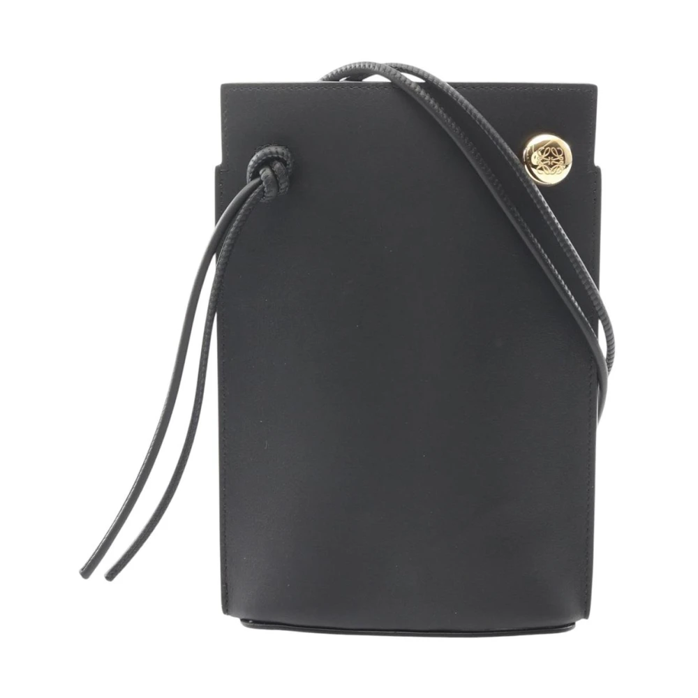 Loewe Pre-Owned Women's Black Pre-Owned Leather Bucket Bag