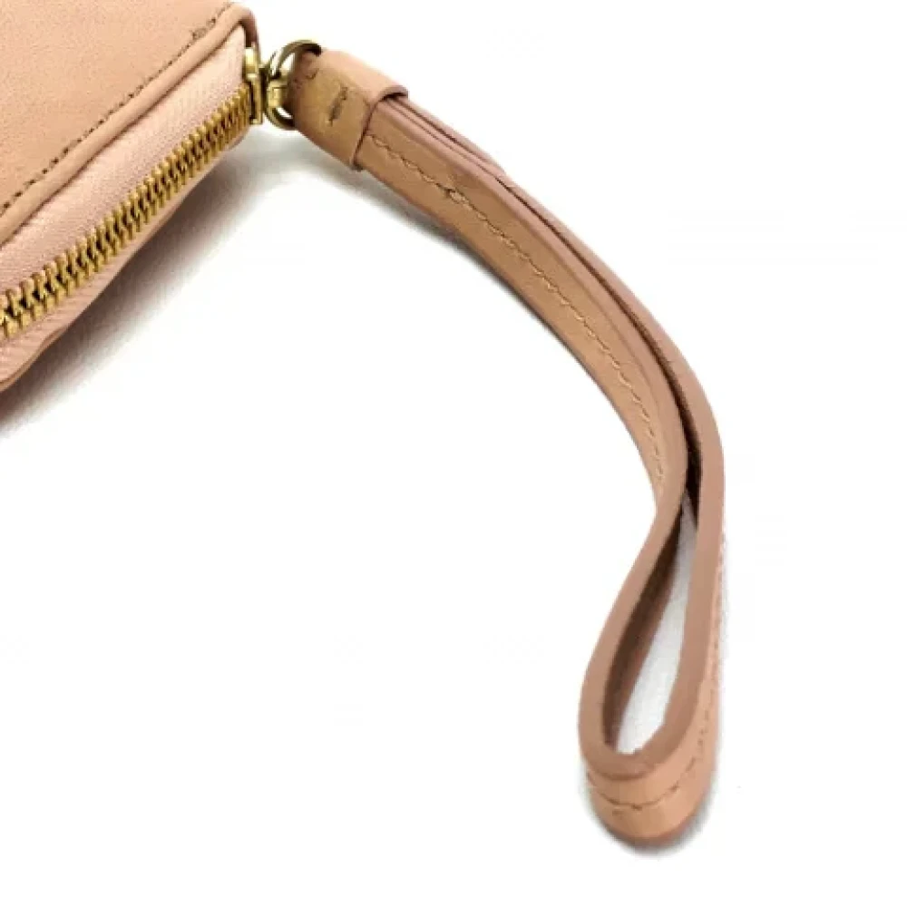 Jimmy Choo Pre-owned Leather wallets Beige Dames