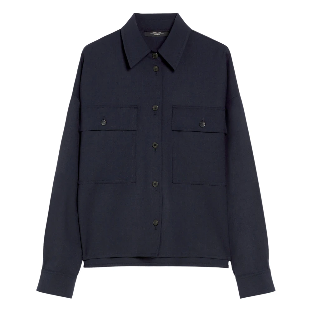 Max Mara Weekend Blauwe Gehaakte Jacks voor Weekendjes Weg Blue Dames