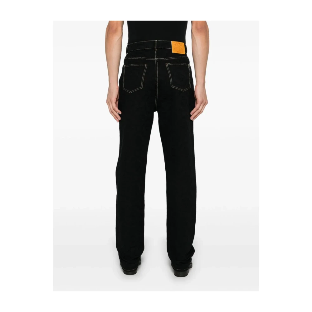 Casablanca Jacquard logo zwarte denim jeans Black Heren