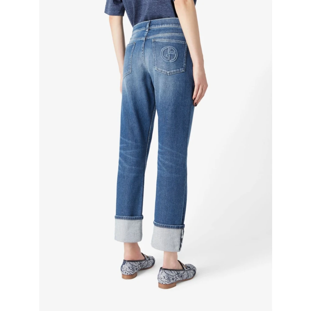 Giorgio Armani Stijlvolle Ubj9 Broeken voor Mannen Blue Dames