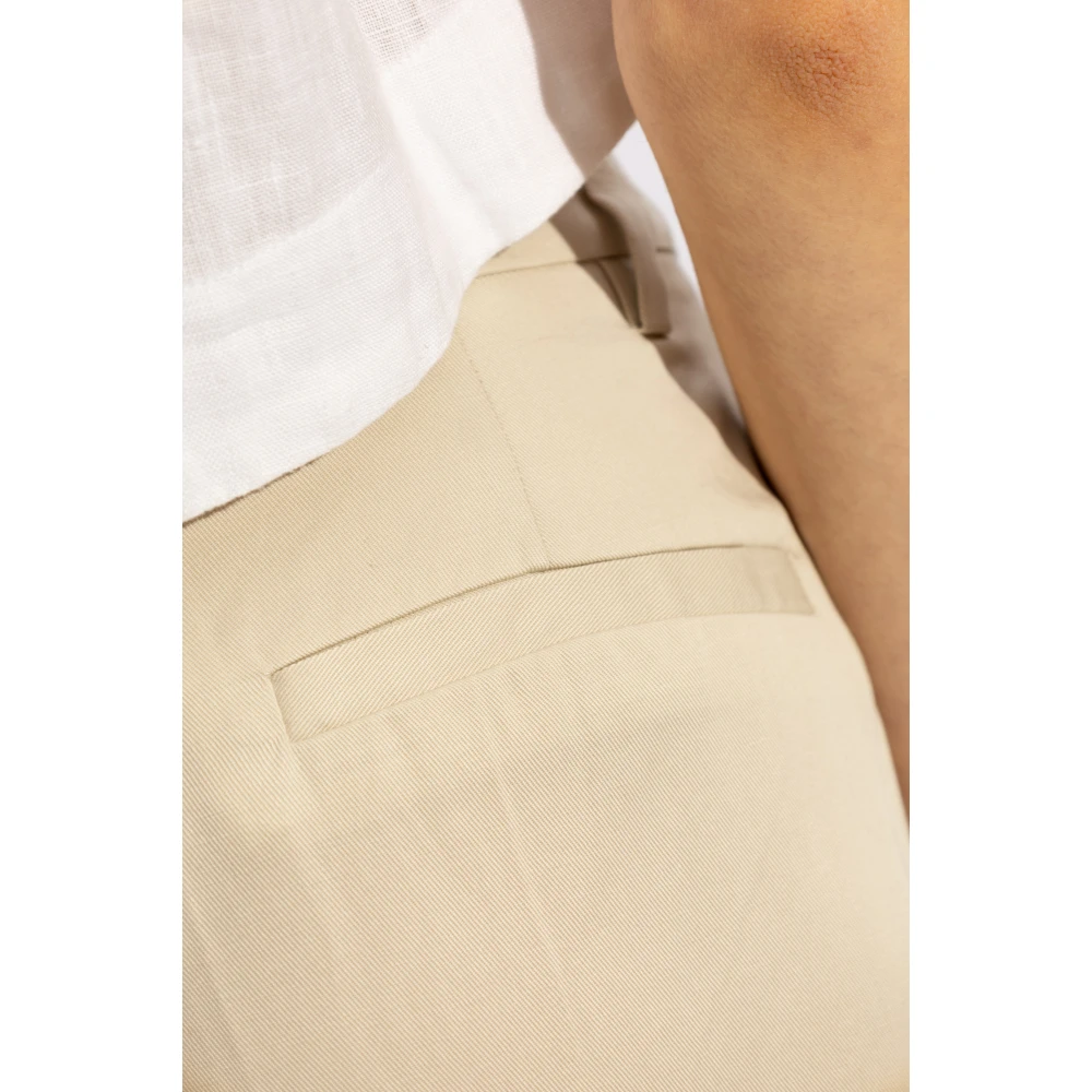 Munthe Kosmila plooi-voorkant broek Beige Dames