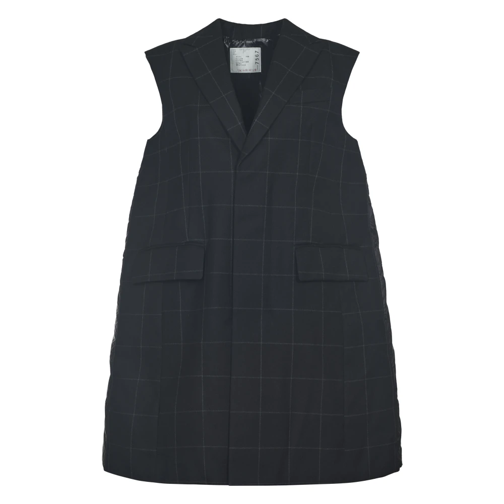 Sacai Zwarte Elegante Jurken Black Dames