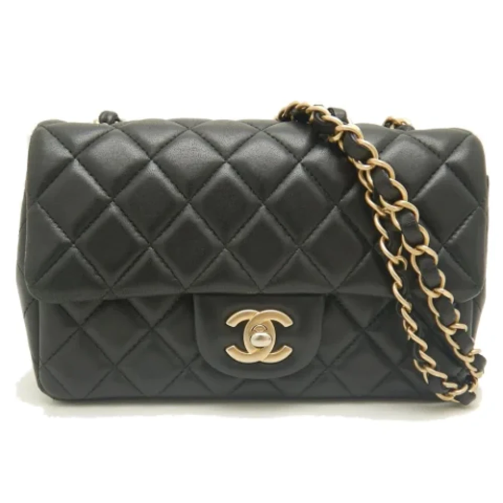 Chanel Vintage Pre-owned Leather crossbody-bags Black Dames