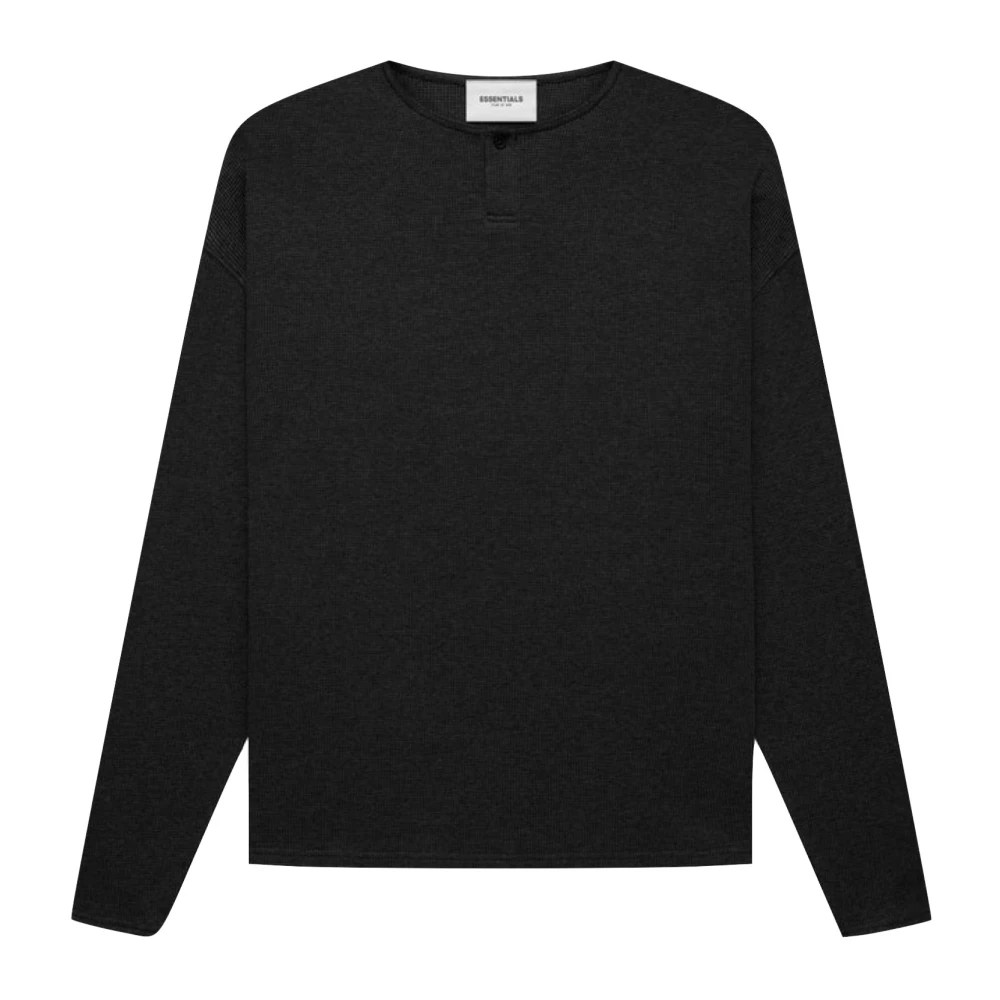 Fear Of God Zwarte Thermische Henley Beperkte Oplage Black Heren