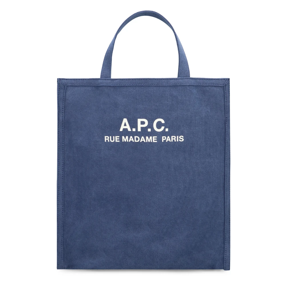 A.p.c. Denim Tote Tas Blue Heren