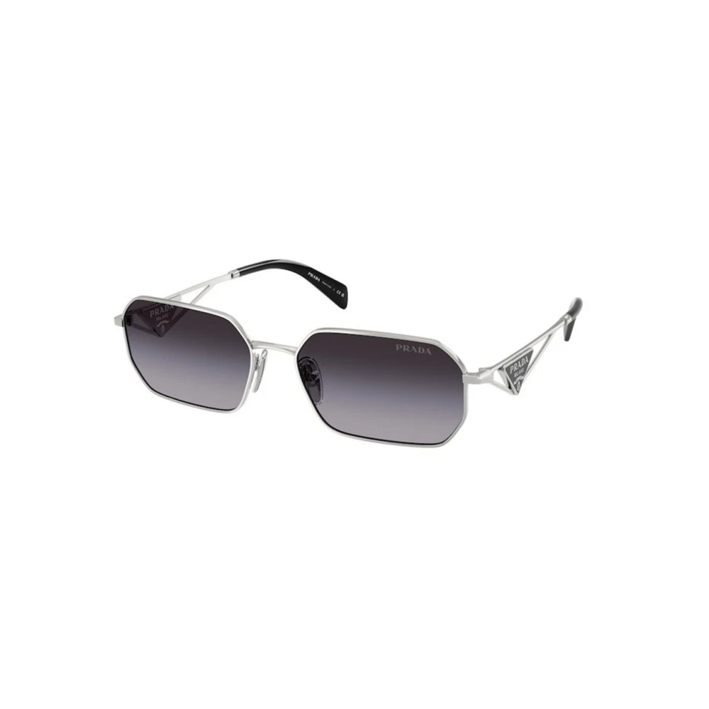 Prada Women's Grey Woman Pr A51s 1Bc90a Sunglasses Steel Silver Geometric Normal Shaded - Image 3
