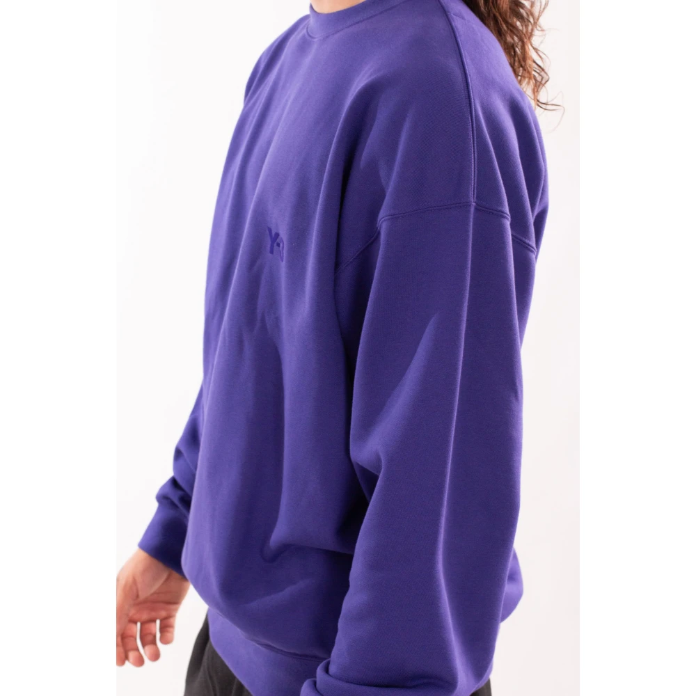 Y-3 Terry Sweatshirt met Borstlogo Purple Heren