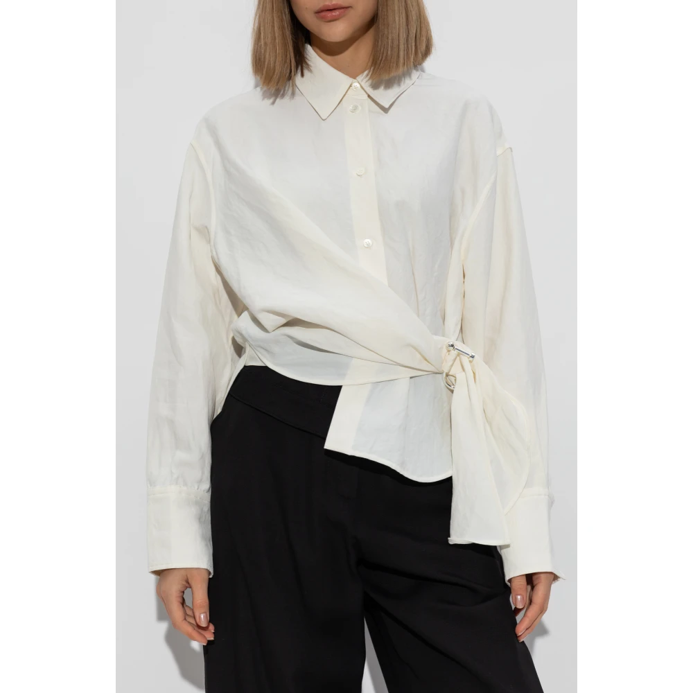 JW Anderson Shirt met applicatie Beige Dames