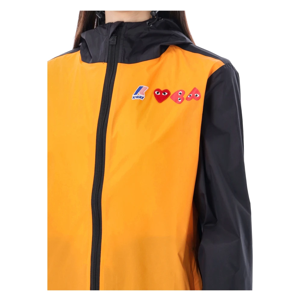 Comme des Garçons Bicolor waterdichte ritsjas met capuchon Multicolor Dames