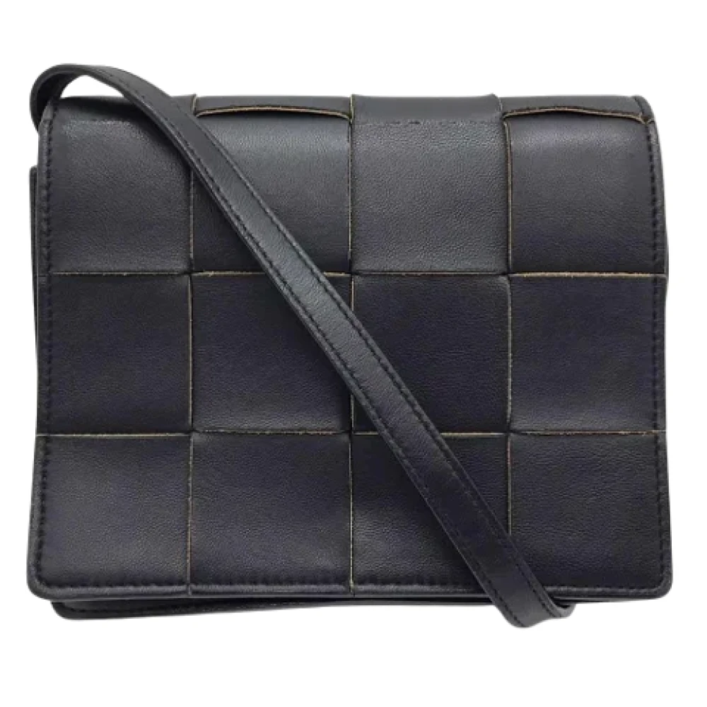 Bottega Veneta Vintage Pre-owned Leather shoulder-bags Black Dames