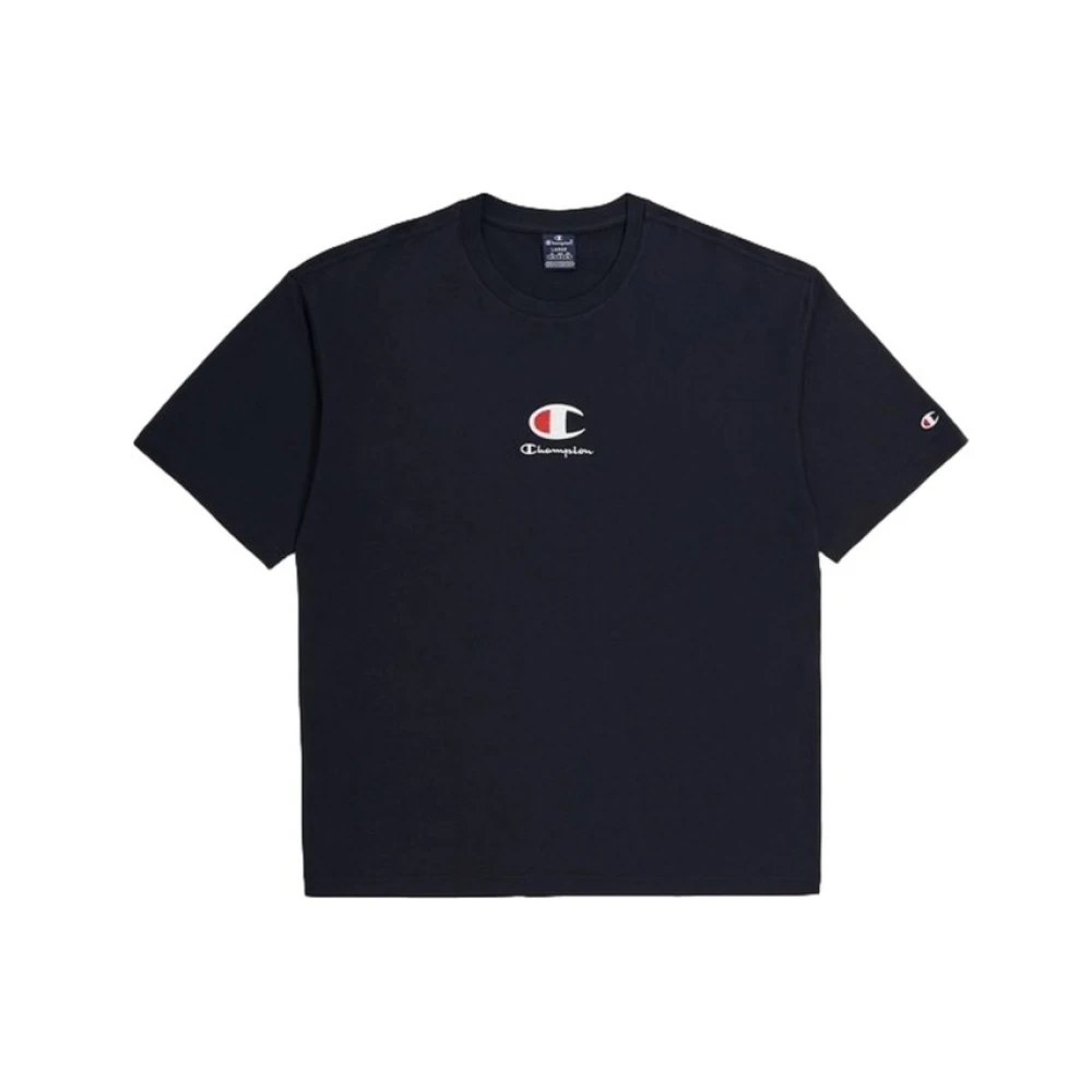 Champion Zwart Geborduurd Logo Tee Black Heren