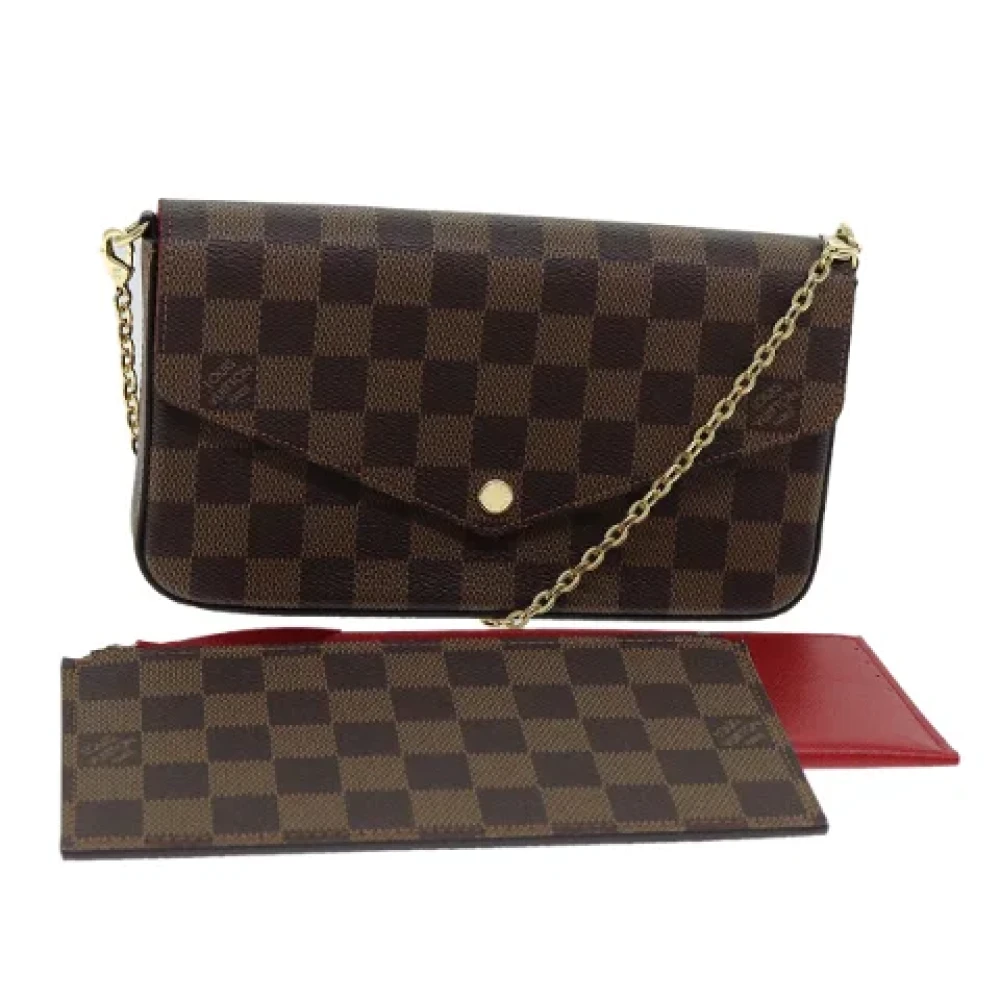 Louis Vuitton Vintage Pre-owned Canvas shoulder-bags Brown Dames