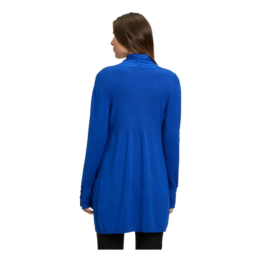 Betty Barclay Geribbelde Lange Vest Blue Dames