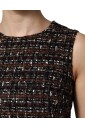 robe-a-line-sans-manches-en-tweed-multicolore
