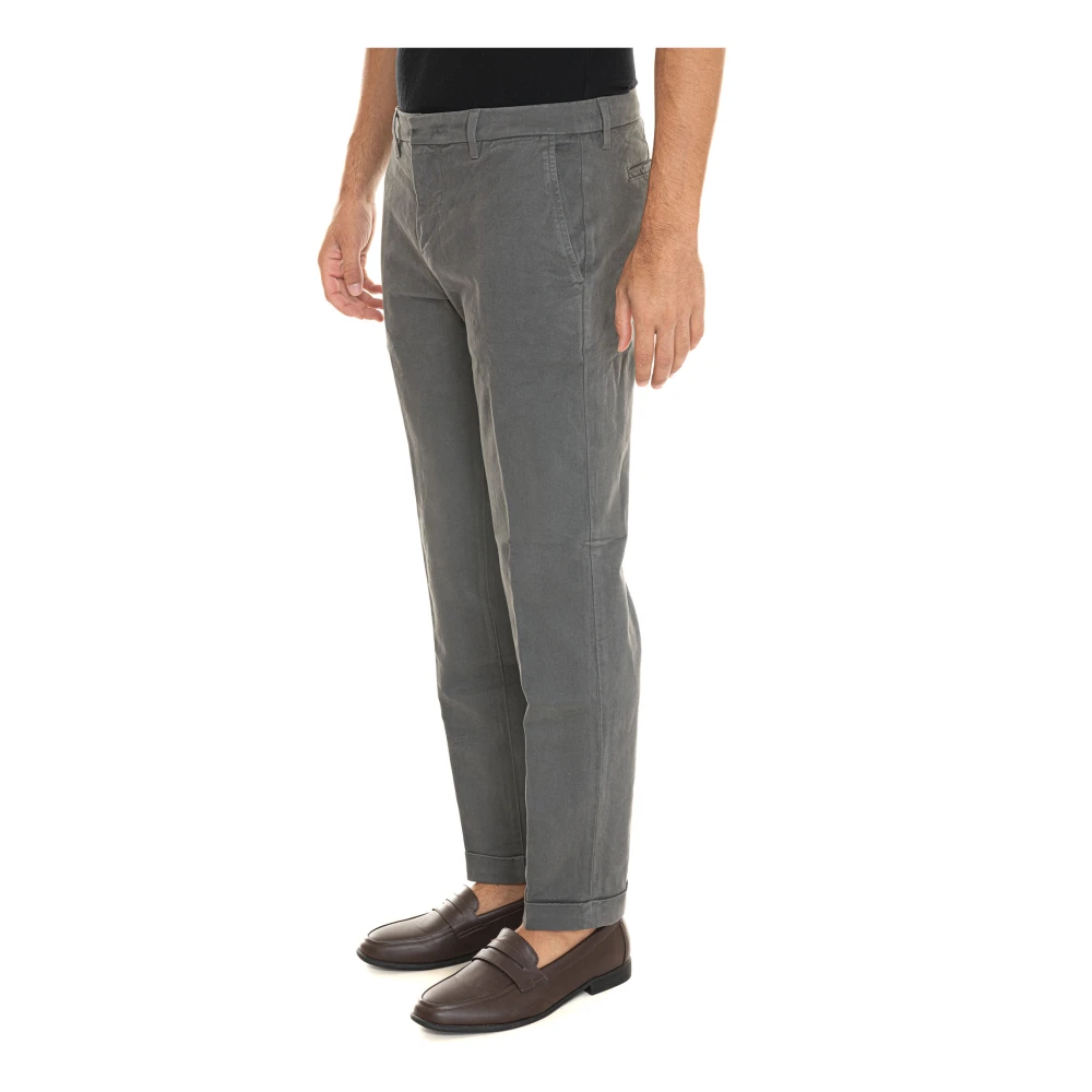 Fay Oprolzoom Chino Broek Gray Heren