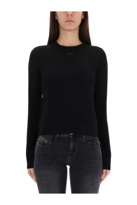 Distressed Rib-Knit Pullover Sweater