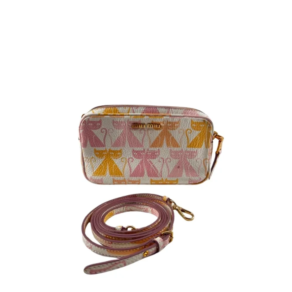 Miu Pre-owned Leather clutches Multicolor Dames