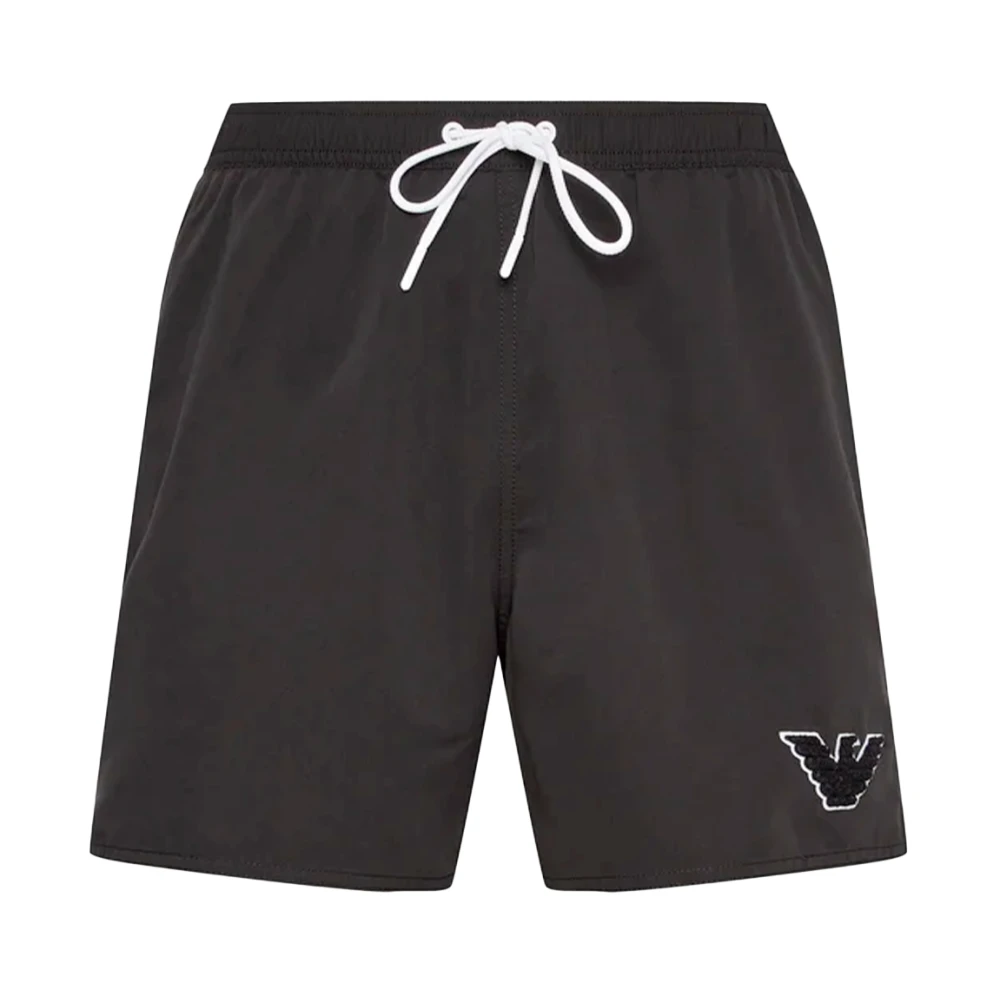 Emporio Armani Herren Schwarz Weiße Klassische Badehose Für Männer