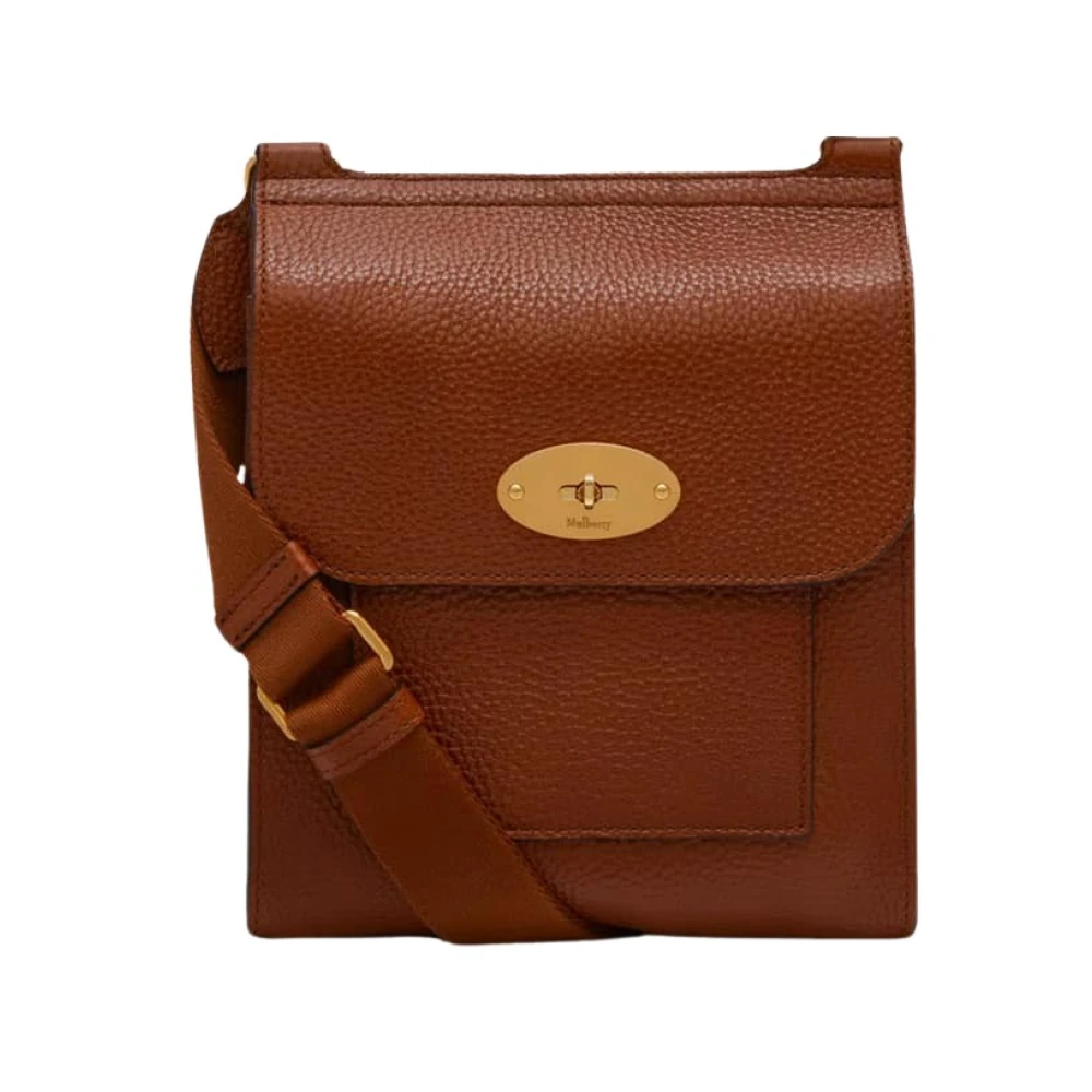 Mulberry Kleine Antony Eiken Leren Tas Brown Heren