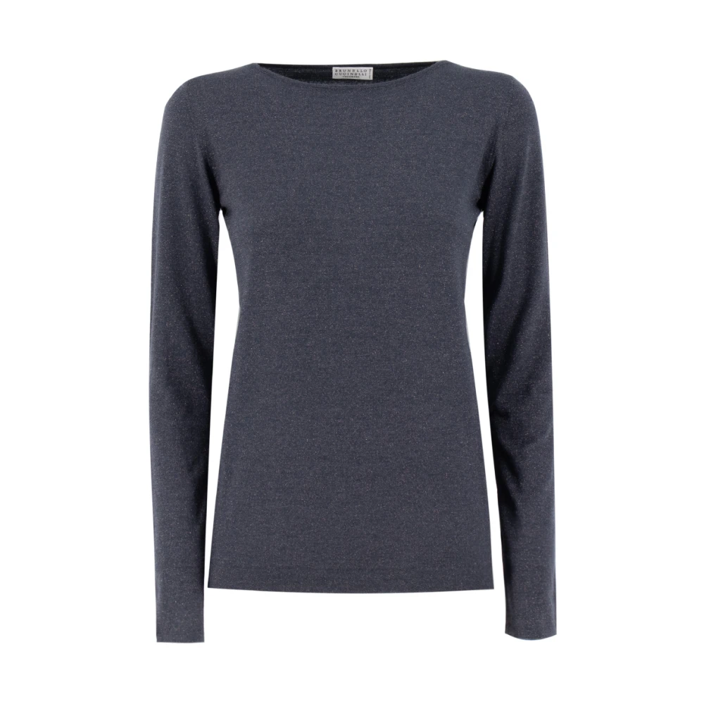 BRUNELLO CUCINELLI Nachtelijke Hemel Luxe Gebreide Kleding Aw23 Gray Dames