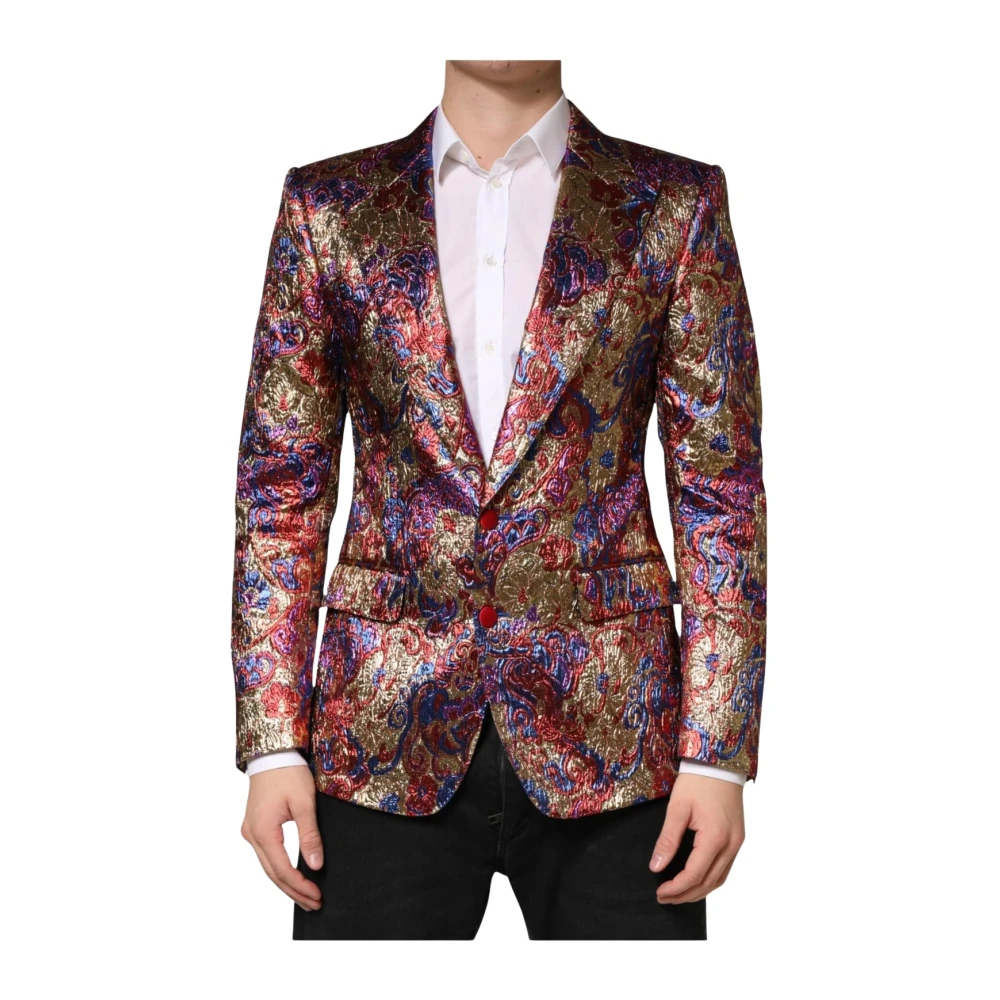 Dolce & Gabbana Jacquard Single-Breasted Blazer - Male - Blazers - Multicolor - S - Jackets - Image 3