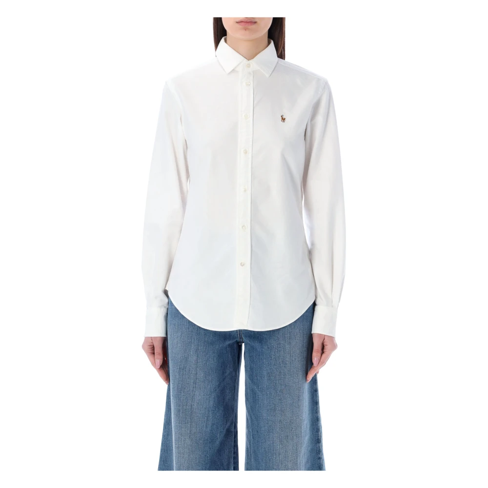 Ralph Lauren Witte Oxford Katoenen Overhemd White Dames