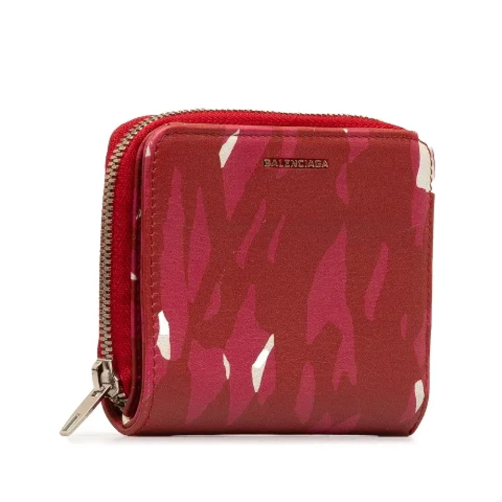 Balenciaga Vintage Pre-owned Leather wallets Red Dames